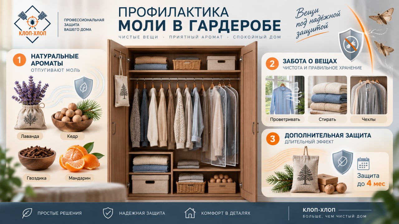 Профилактика появления моли в шкафу